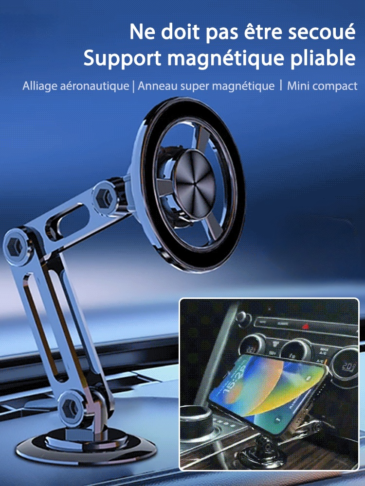 Support magnétique pliable