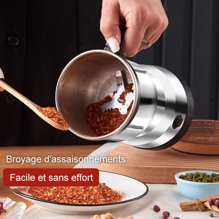 Broyage efficace] [Efficient-Grinding] Moulin électrique multifonctionnel à usage domestique