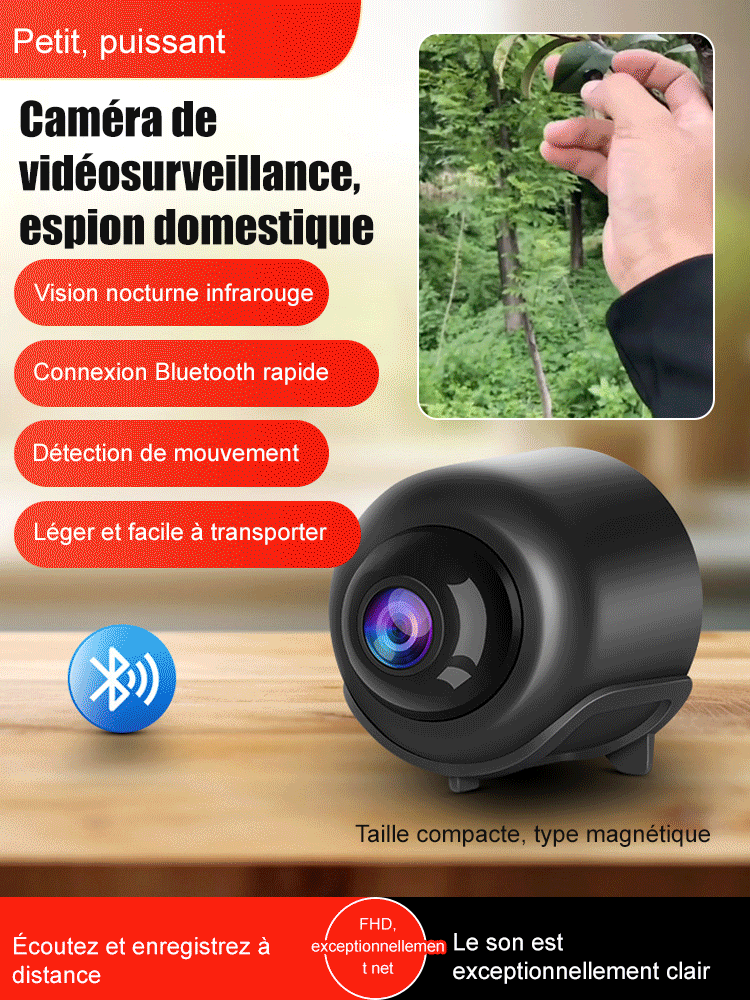 【Essai gratuit de 14 jours】Caméra œil de chat explosive pour votre maison. Aucune installation requise et peut être placée n'importe où.