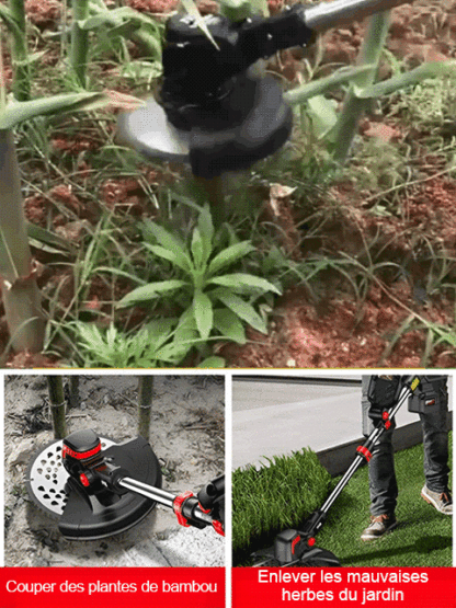 Tondeuse à gazon portable avec batterie au lithium Pas besoin de carburant. 🌿 Pas de cordon d'alimentation. Une seule charge complète suffit pour une autonomie de 30 jours