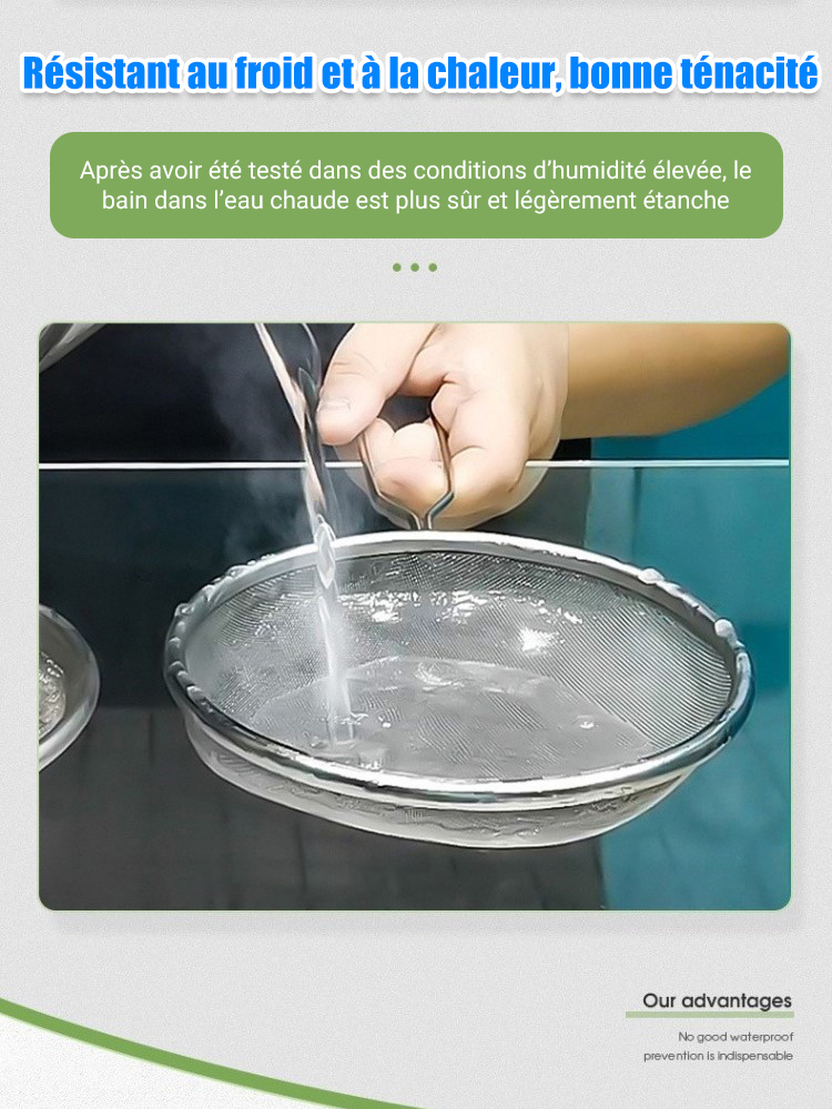 Colle transparente et imperméable