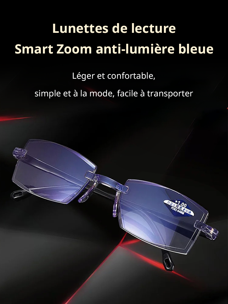 Lunettes de lecture intelligentes anti-lumière bleue