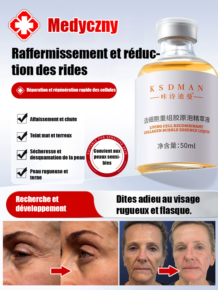 Arrêtez de gaspiller votre argent avec des crèmes à base d'eau qui restent en surface ! 🛑 Découvrez l'Essence de Collagène Actif de 3e génération. Contrairement aux soins traditionnels, notre formule ne contient pas d'eau : elle est composée à 100 % de c