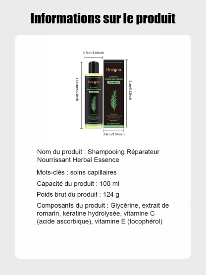Retrouvez vos cheveux de 20 ans !🌟 Shampooing aux extraits de plantes : Plus les cheveux sont clairsemés, meilleurs sont les résultats