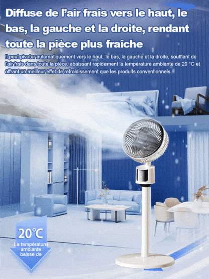 Ventilateur circulaire économe en énergie et ultra silencieux avec support