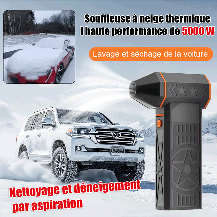 Souffleuse à neige thermique haute performance 5000 W ❄️ Deux modes : fonte de la neige et flux d'air puissant – même le froid extrême est maîtrisé.