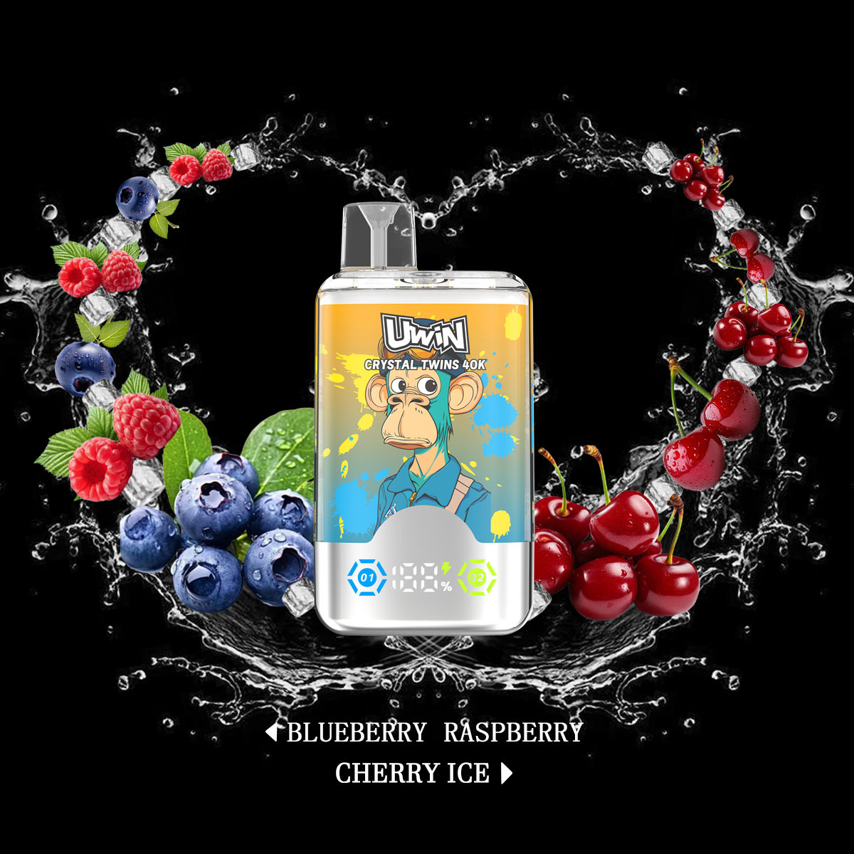 Uwin Twins Crystal 40K Puffs Bood Bottle D1 Storm X Music 40000 Puff Monvaper 30000 Video Bar Disposable Vape