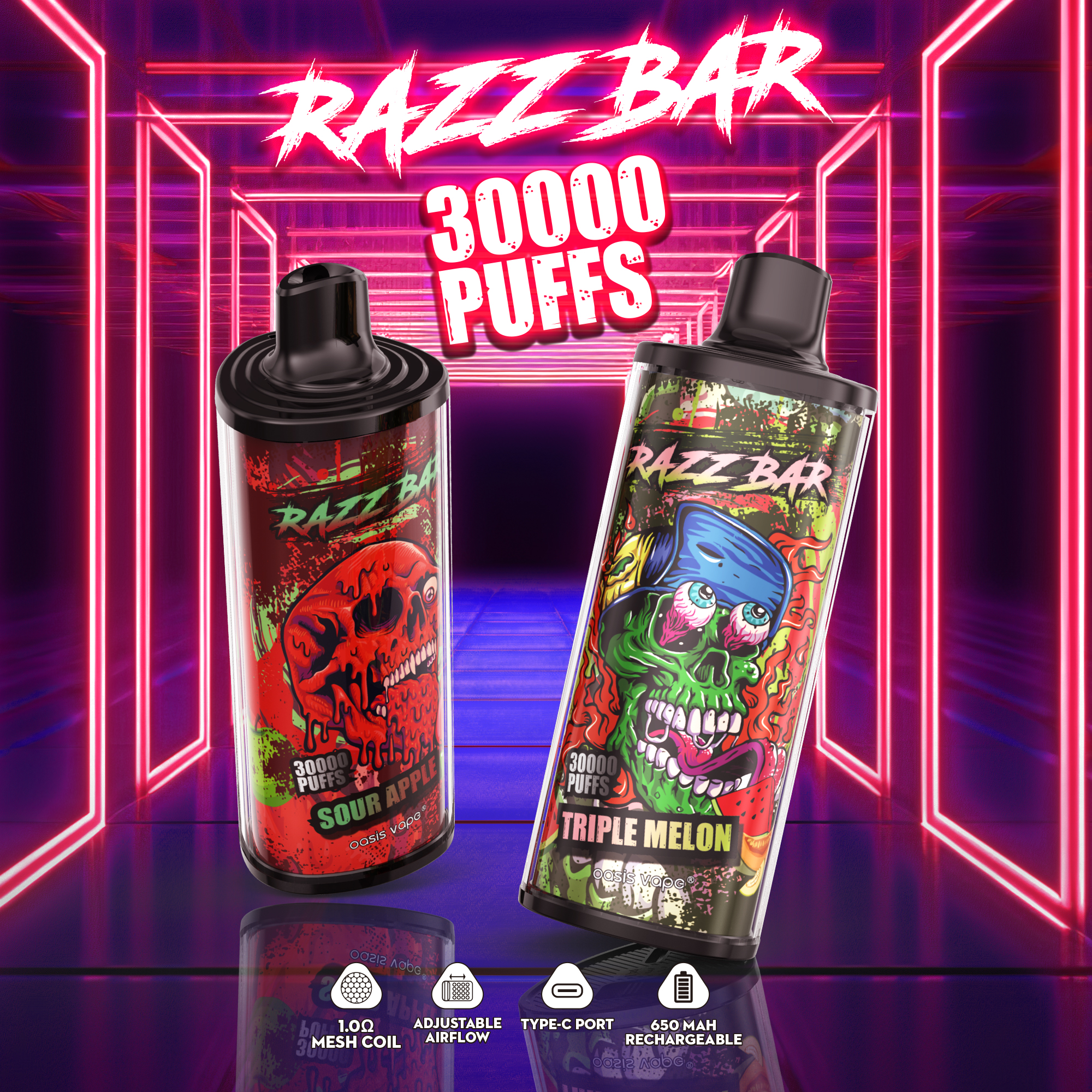 Razzbar Vape 30000 Puffs  Shisha 30K Disposable Electric Cigarertte Wholesale Pen Hookah Price Puff EU Warehouse Razz Bar 30K Vape