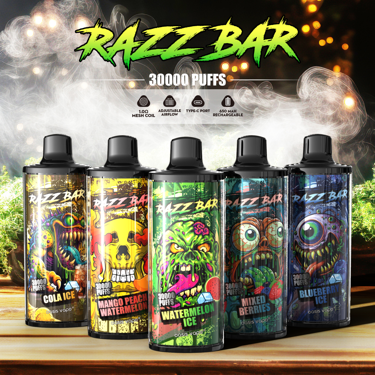 Razzbar Vape 30000 Puffs  Shisha 30K Disposable Electric Cigarertte Wholesale Pen Hookah Price Puff EU Warehouse Razz Bar 30K Vape