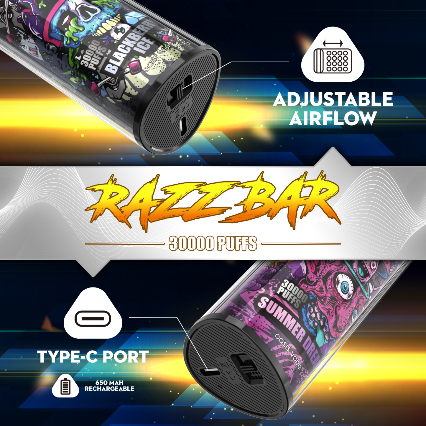 Razzbar Vape 30000 Puffs  Shisha 30K Disposable Electric Cigarertte Wholesale Pen Hookah Price Puff EU Warehouse Razz Bar 30K Vape
