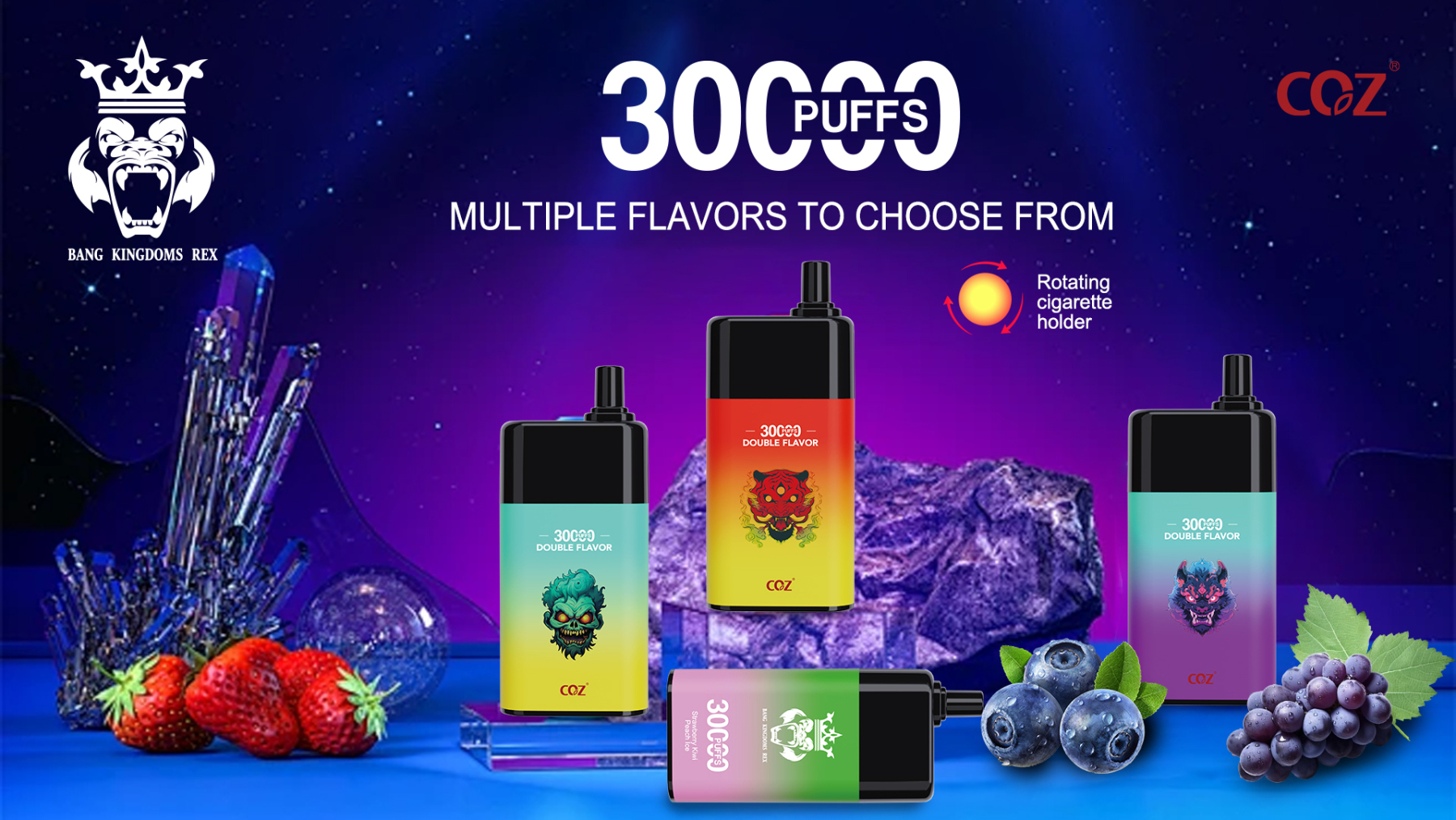 Bang Kingdom Vape  30000 Puffs Dual Pods Dual Mesh Double Flavors Electronic Cigarette