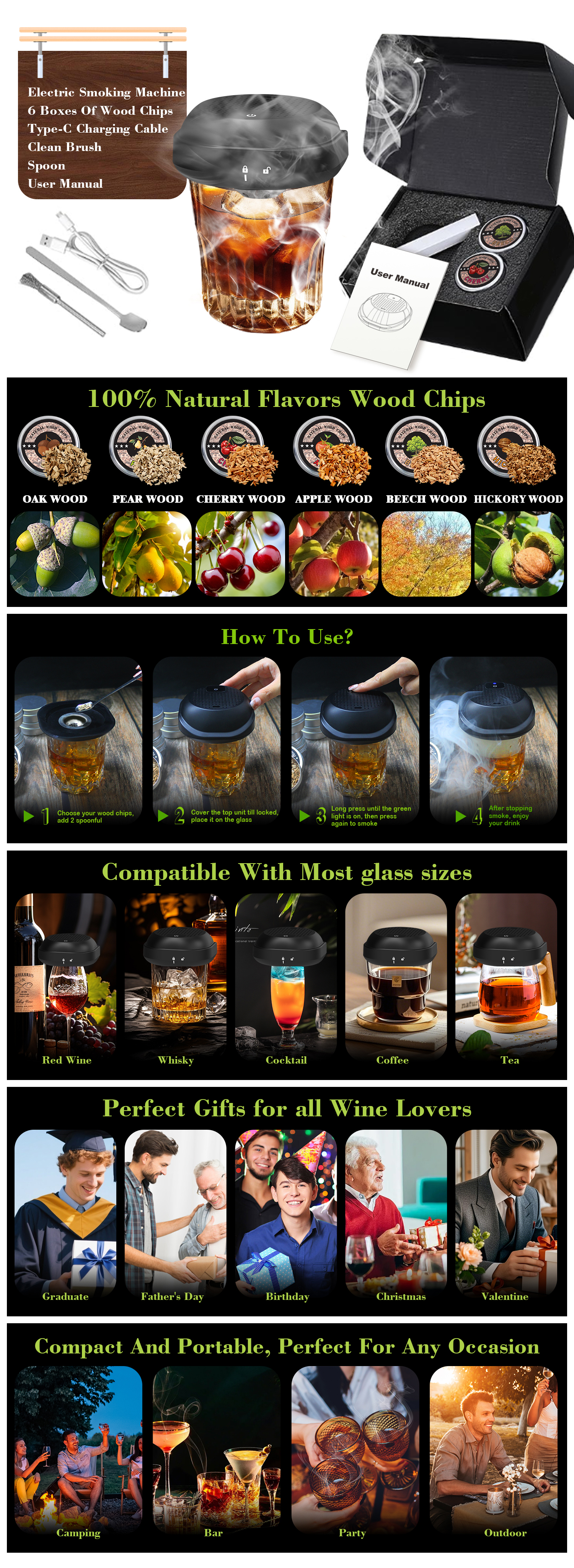 Breze Stiik Electric Whiskey Smoker Kit Replacement Disposable Vape Pod smoking machine