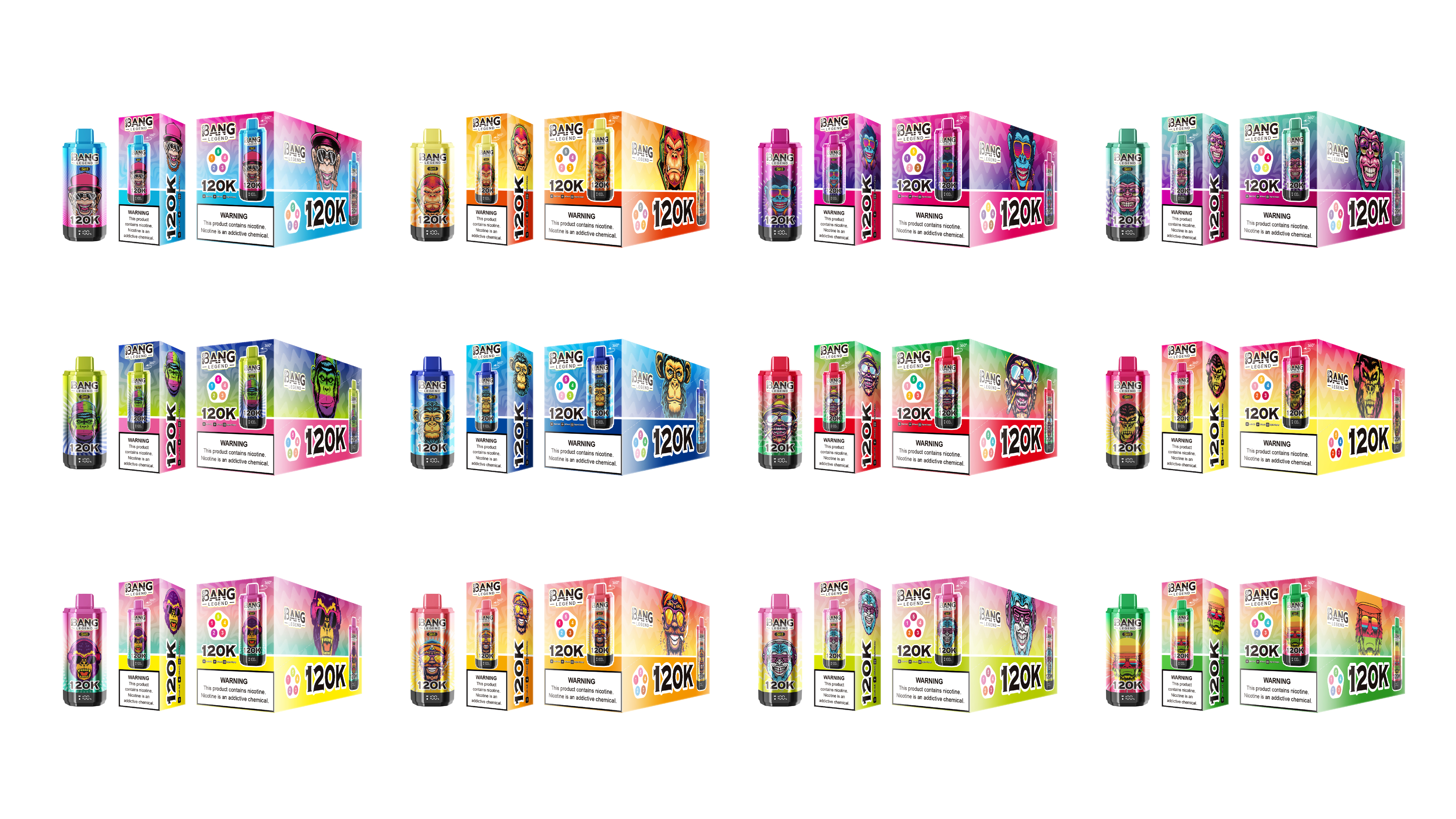 Bang Legend 120000 120K Puffs 5in1 Factory Price Bangblaze 100000 120K Puff E-Cigarette Disposable Vape Bang King 85K 100K Puffs EU Germany Stock