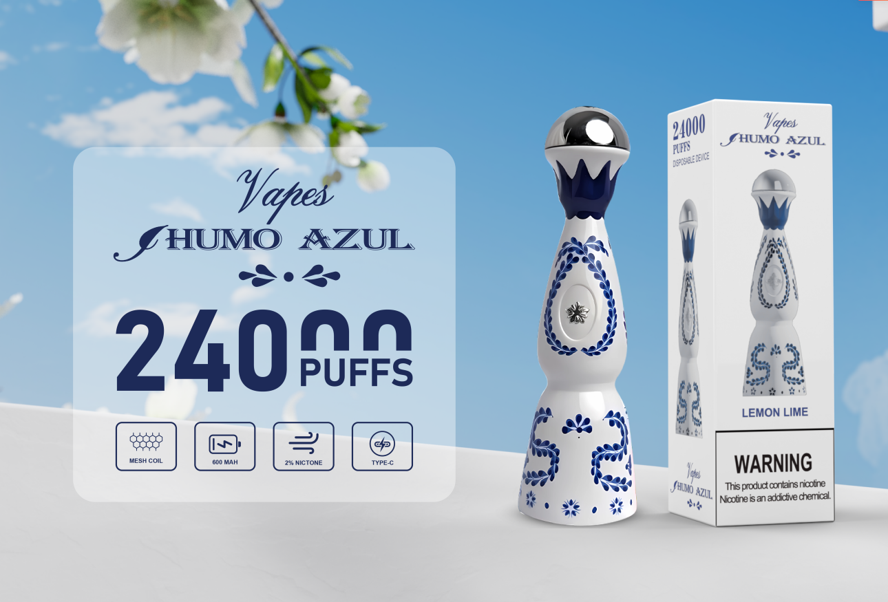 HUMO AZUL 24000 puff Tequila vape Tequila bottle packaging Puffs 2% 3% 5% Nicotine Rechargeable Disposable vapes Pod agave Puff 24k Tequila puff