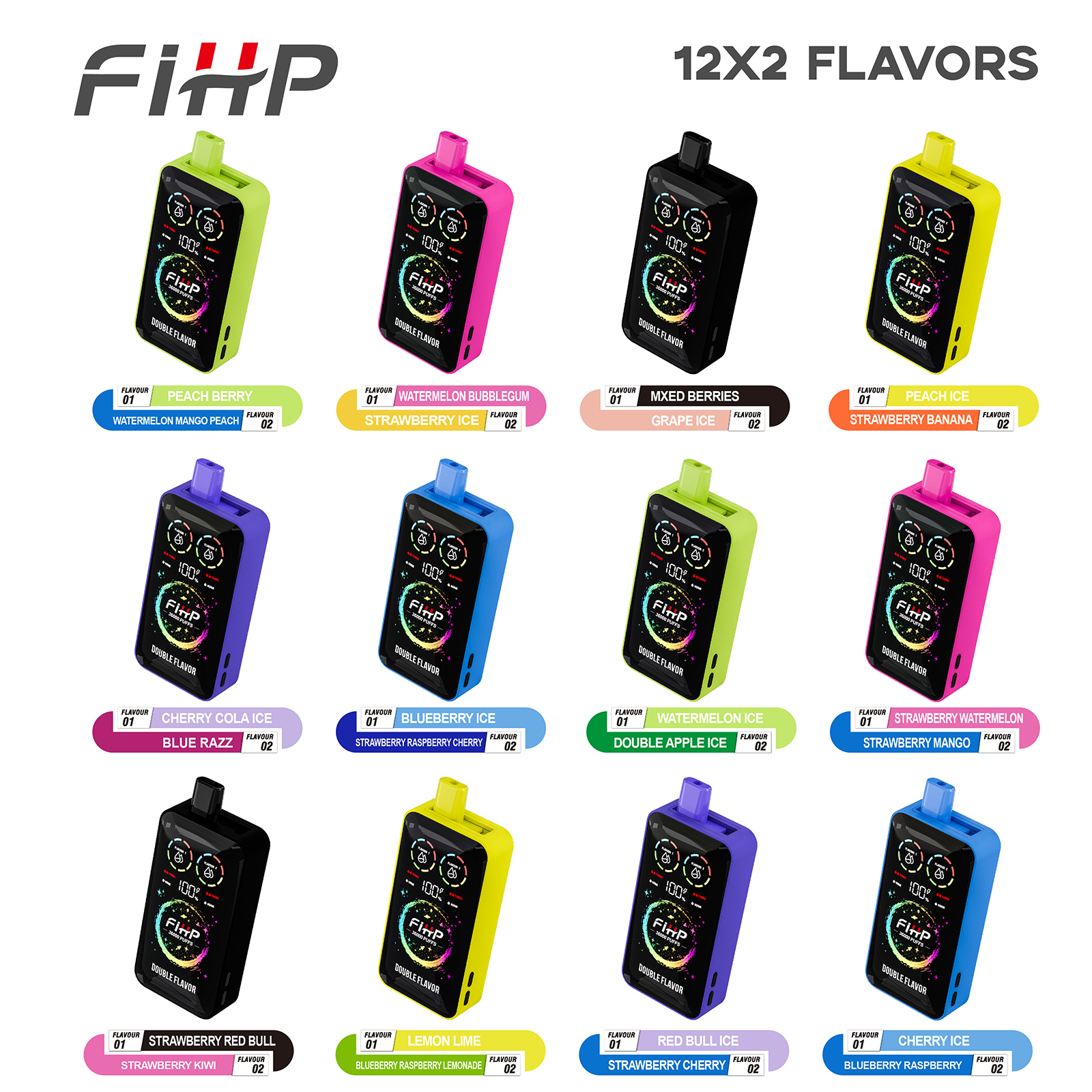  E Vape Fihp Vape 36000 Puffs 36K Puff Waspe Disposable Vape Pen Electronic Cigarette 