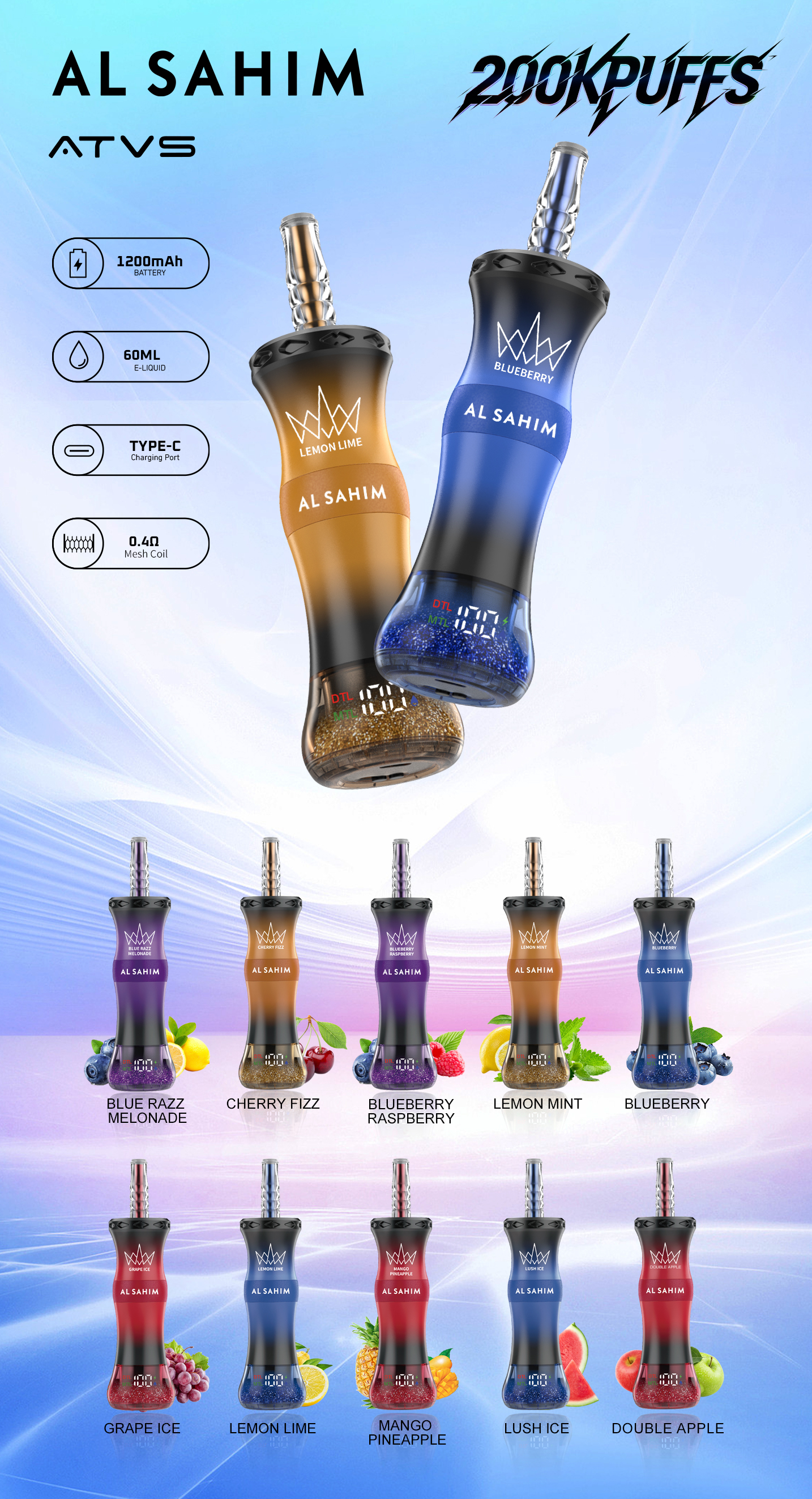 ATVS AL SAHIM 200K Puffs Vape