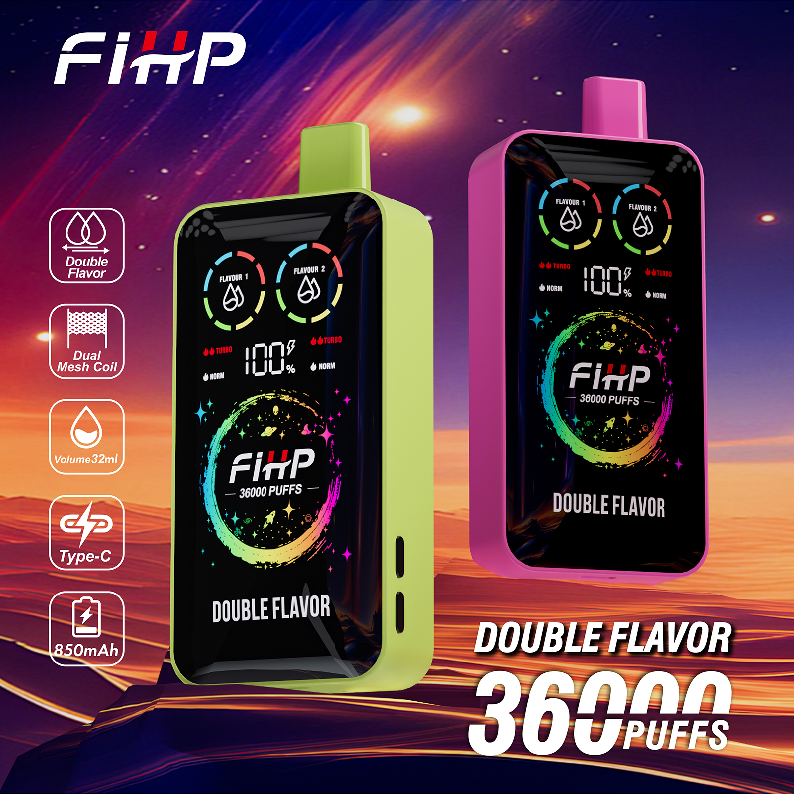  E Vape Fihp Vape 36000 Puffs 36K Puff Waspe Disposable Vape Pen Electronic Cigarette 
