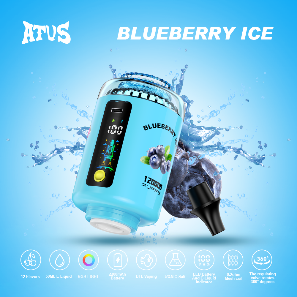 Atvs Shisha 120000 Puffs Disposable E-Cigarette120K Puffs Shisha Hookha Price Wholesaler I Vape in Stock