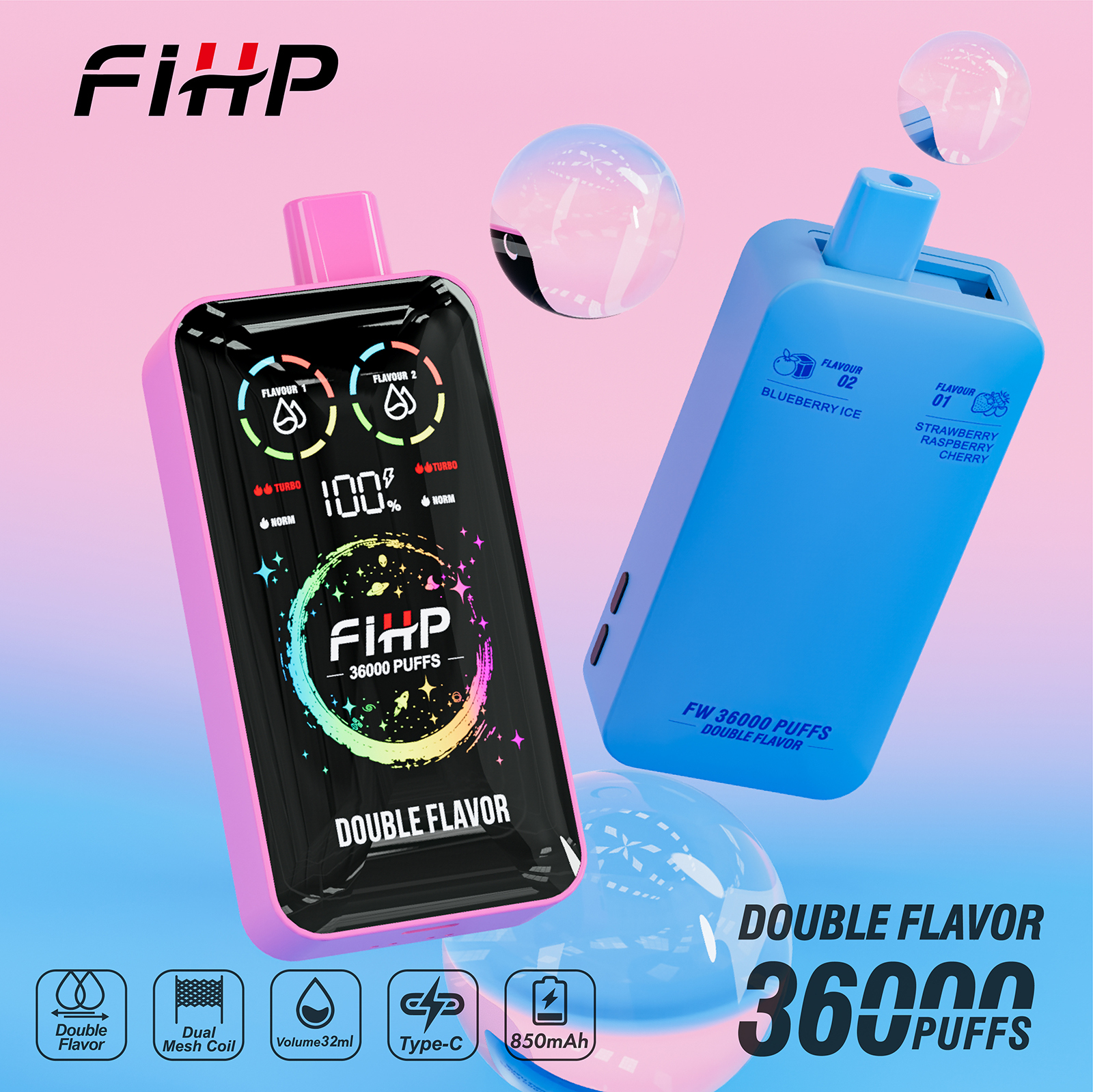  E Vape Fihp Vape 36000 Puffs 36K Puff Waspe Disposable Vape Pen Electronic Cigarette 