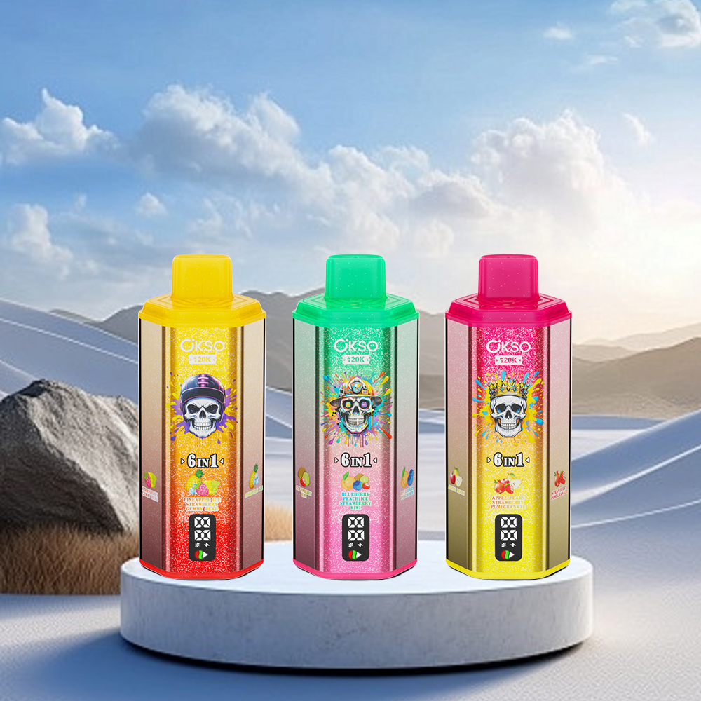 Elfbox Okso 6in1 120K Vape Blue Berry Ice Fs120000 Display  Crystal Twin Vape 120000 E Sigaret Vape
