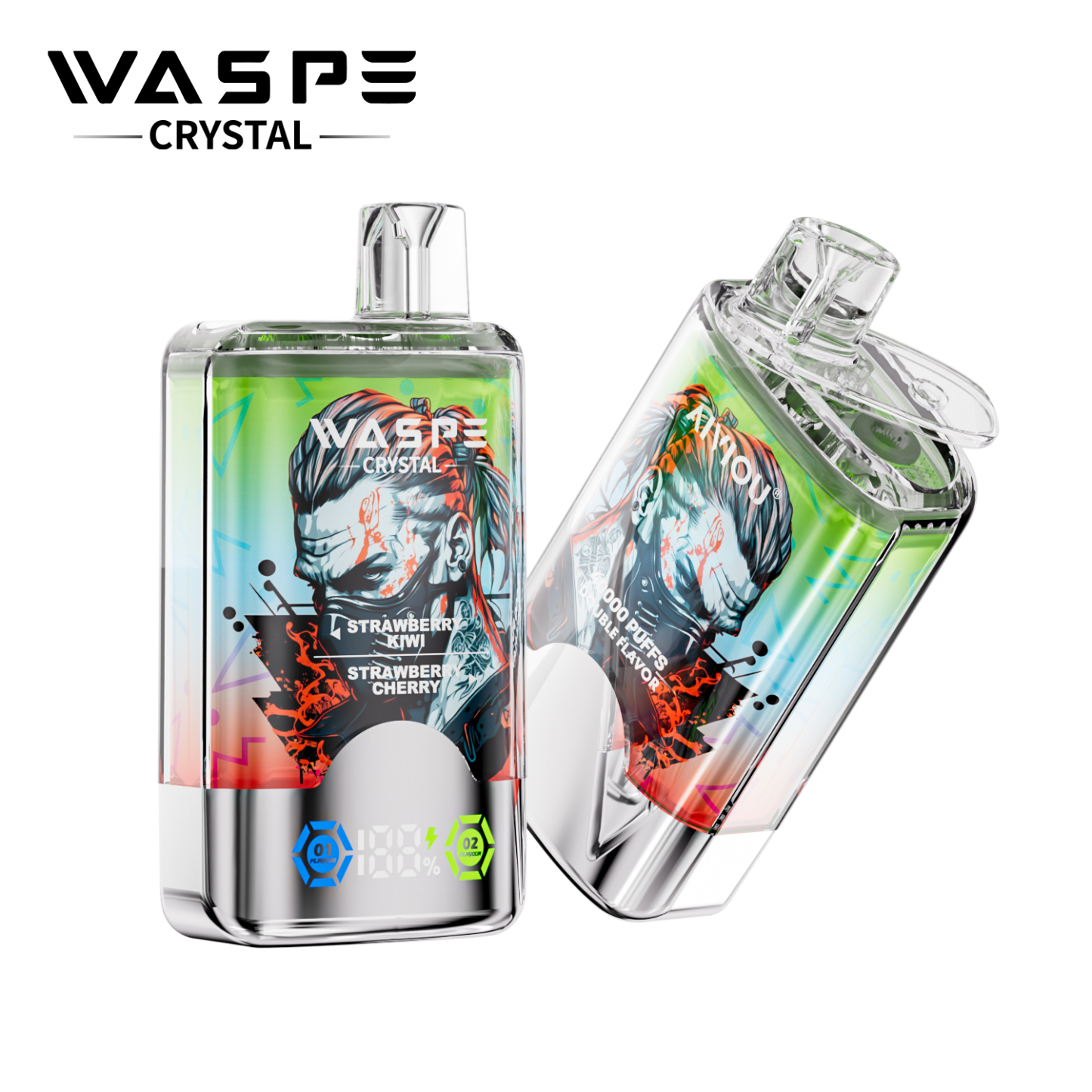 Waspe Vape 40000 Twin Flavor Waspe 40K E Vape Crystal Electronic Cigarette Disposable Vape