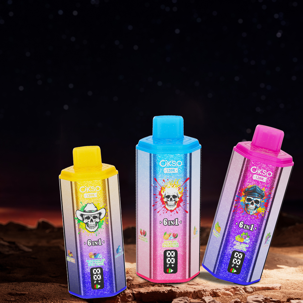 Elfbox Okso 6in1 120K Vape Blue Berry Ice Fs120000 Display  Crystal Twin Vape 120000 E Sigaret Vape
