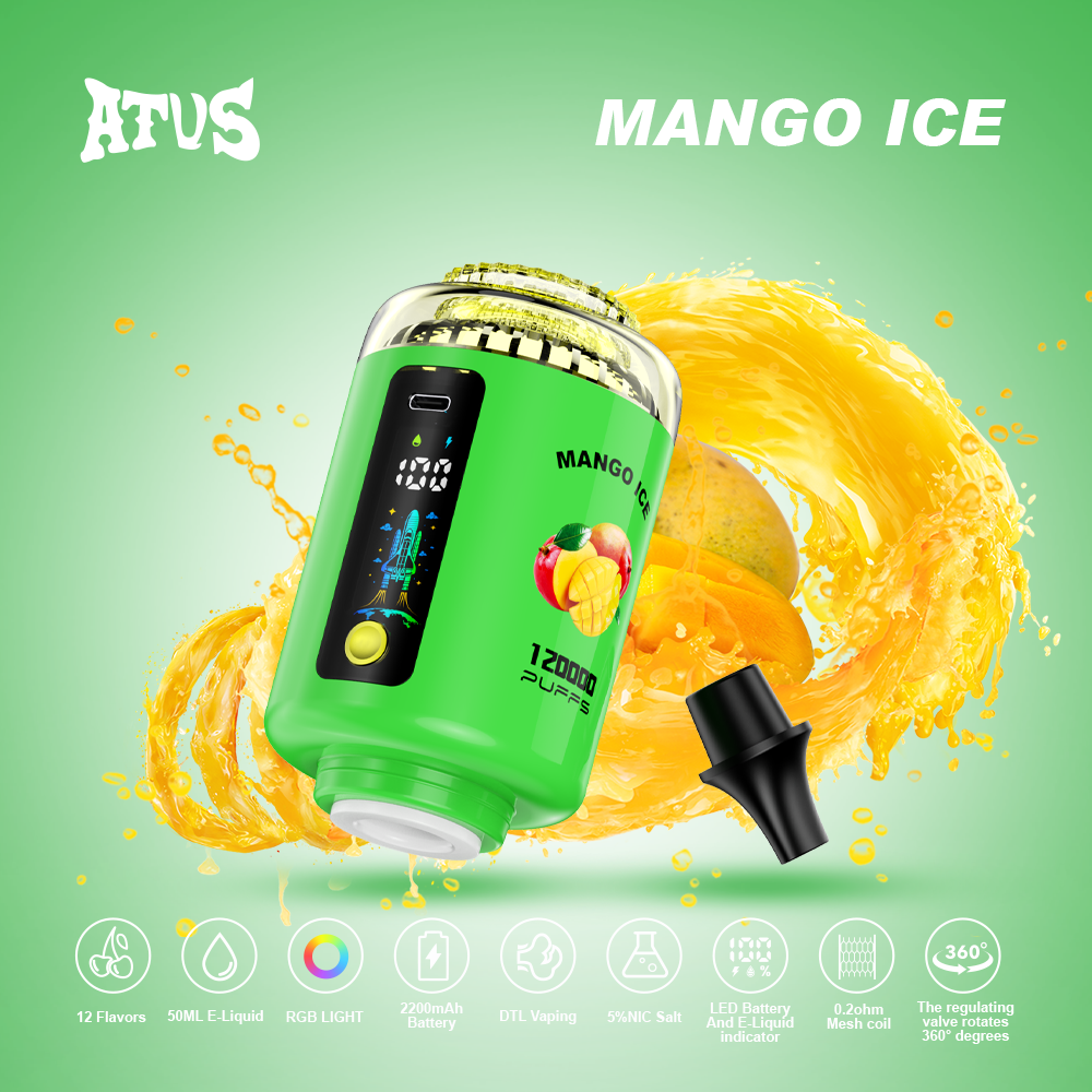 Atvs Shisha 120000 Puffs Disposable E-Cigarette120K Puffs Shisha Hookha Price Wholesaler I Vape in Stock