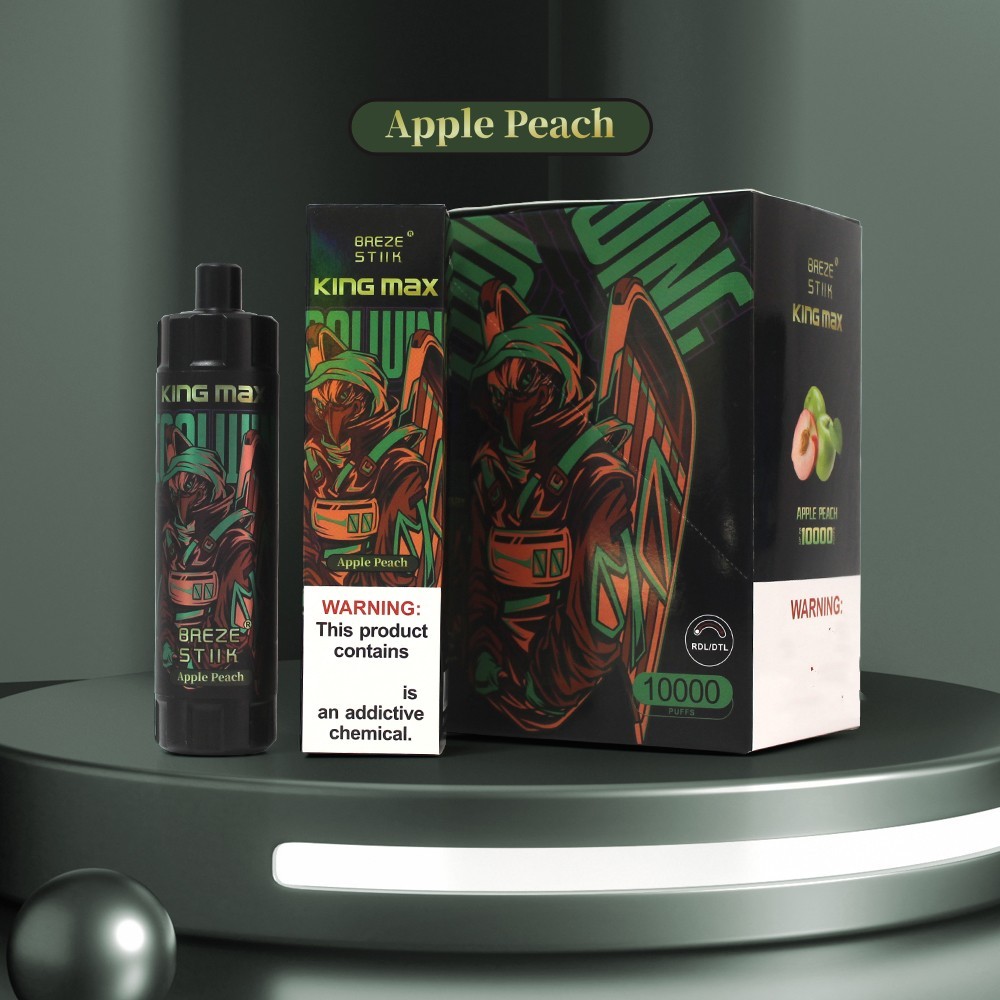 100% Original Breze Stiik King max 10000 Puffs 1OK Pods 20ml Pods With Rechargeable 850mah Rechargable Battery10k Disposable Vape Pen Pod Ecigs-Ecloudvaping