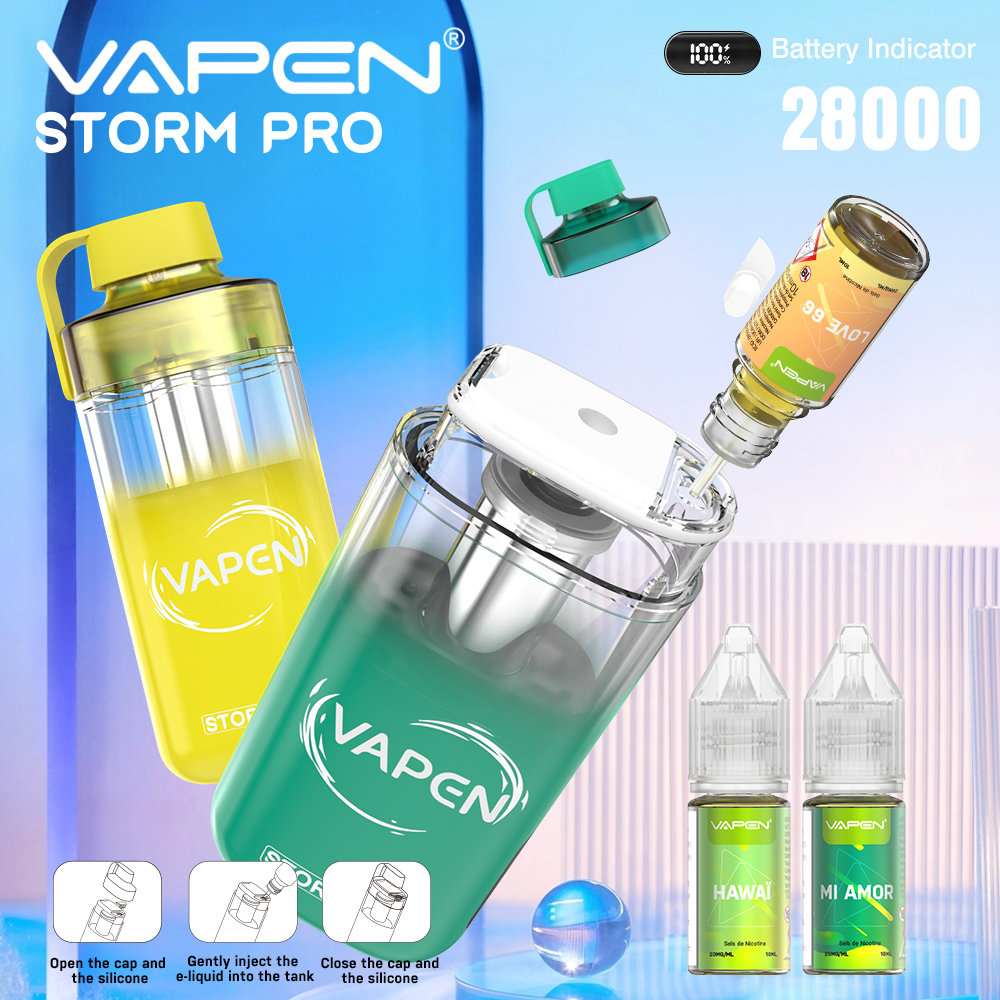 2025 Legal Puff EU Warehouse Vapen Storm PRO 28000 Puffs E Cigarette Empty Vape Rechargeable Wholesale Refillable Disposable Vape Vaper Empty Puff E Cigarette
