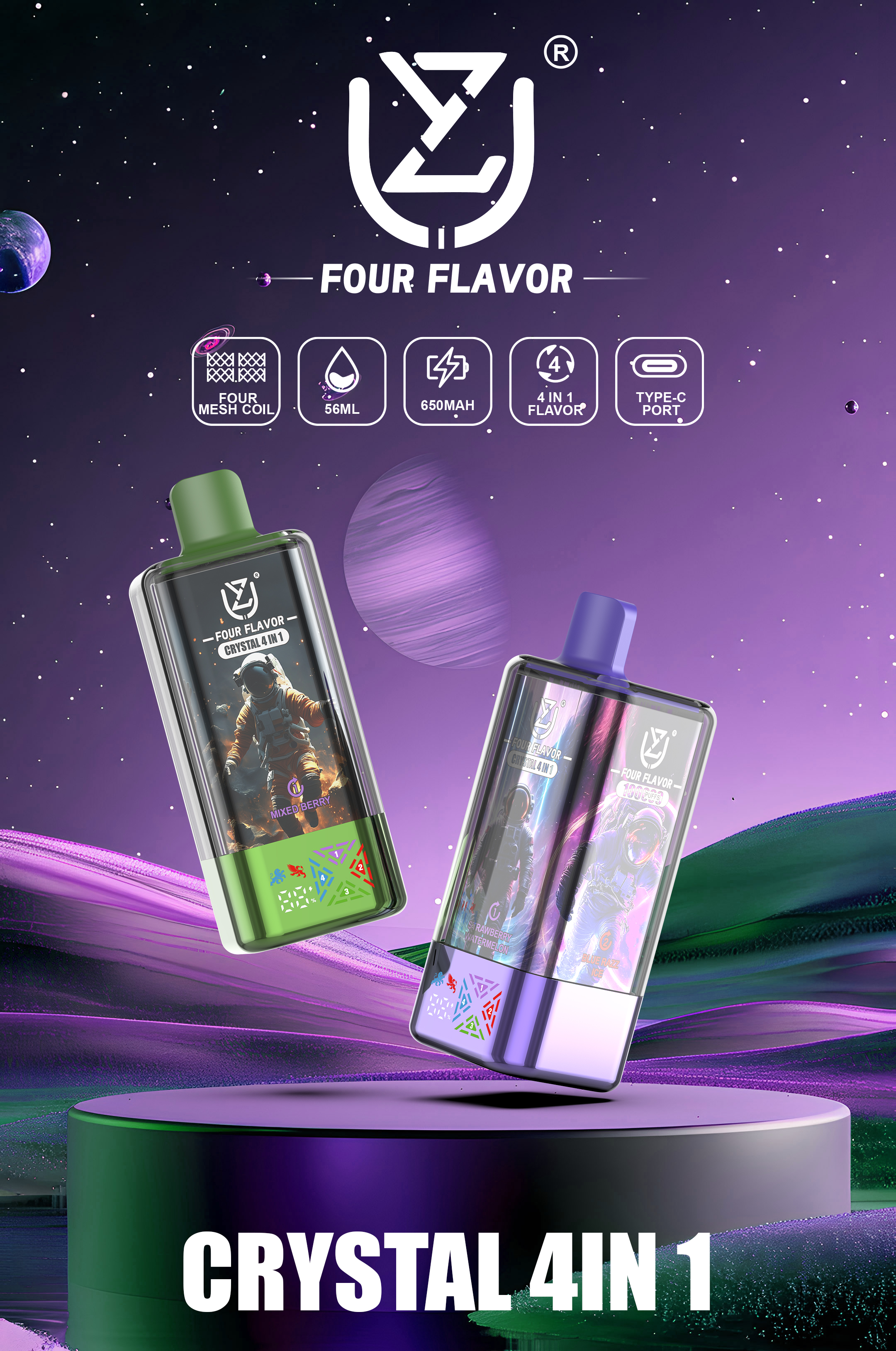 Uzy 6-in-1 Desechable Vape 100K Options Disposable E-Cigarette Wholesale with LED Screen OEM Factory EU Warehouse