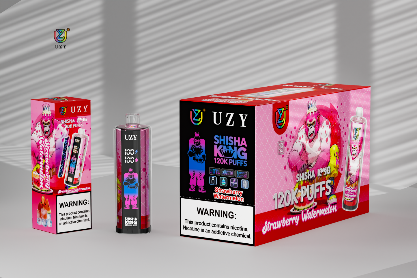 Uzy Vapers 120K 120000 Puffs EU Warehouse Disposable Shisha Hookah King100K 150K Fruit Flavors Distributor Mini E Cigarette