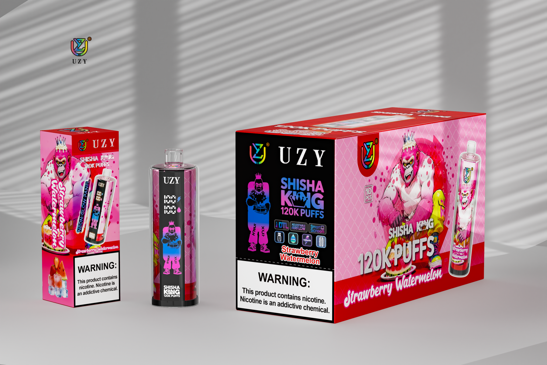 Uzy Vapers 120K 120000 Puffs EU Warehouse Disposable Shisha Hookah King100K 150K Fruit Flavors Distributor Mini E Cigarette