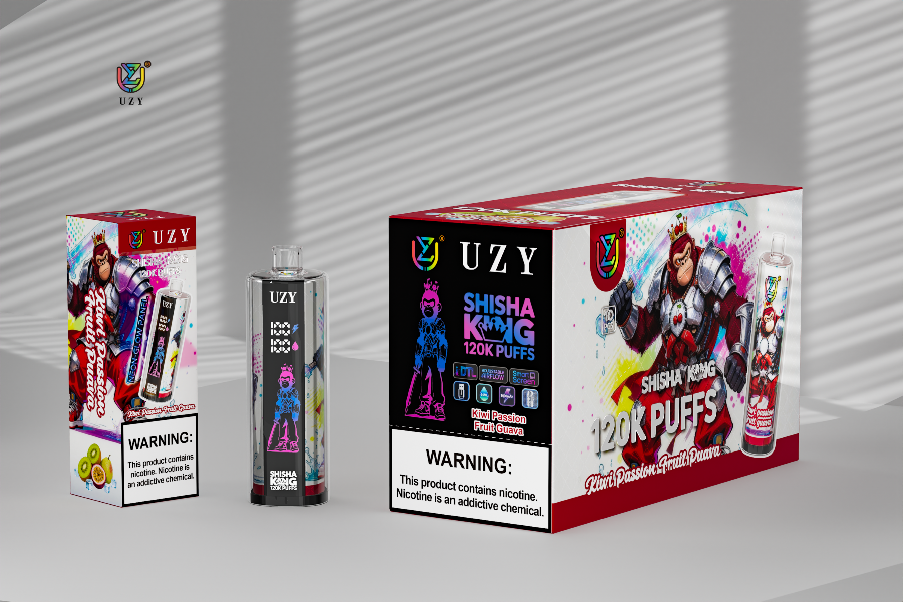 Uzy Vapers 120K 120000 Puffs EU Warehouse Disposable Shisha Hookah King100K 150K Fruit Flavors Distributor Mini E Cigarette