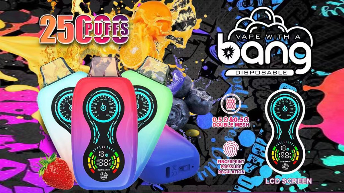 Original Bang 25000 25k 18ml Preloaded 650mAh Rechargeable Pen 0%2%3%5% disposable Intelligent display New arrival-Ecloudvaping