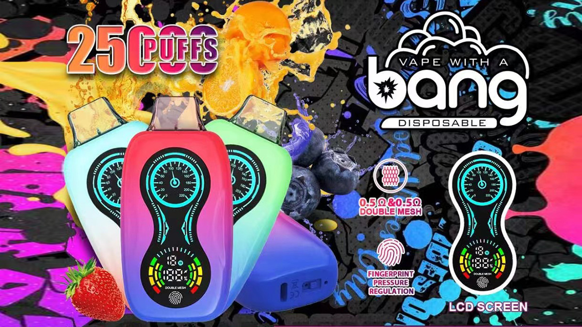 Original Bang 25000 25k 18ml Preloaded 650mAh Rechargeable Pen 0%2%3%5% disposable Intelligent display New arrival-Ecloudvaping