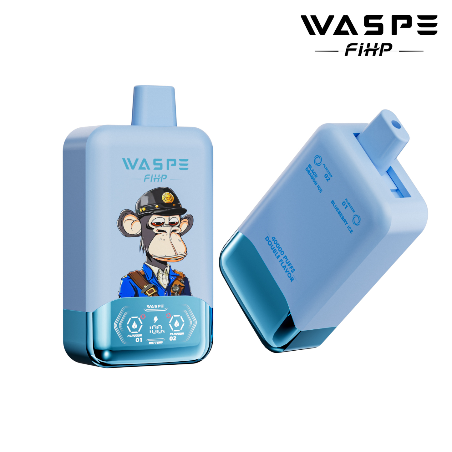 Waspe 40000 Puffs 2 in 1 Vaper Puff Bar Wholesale Disposable Vape Pen E Cigarette  40K Dual Flavors Twins Vapes  Ecigs