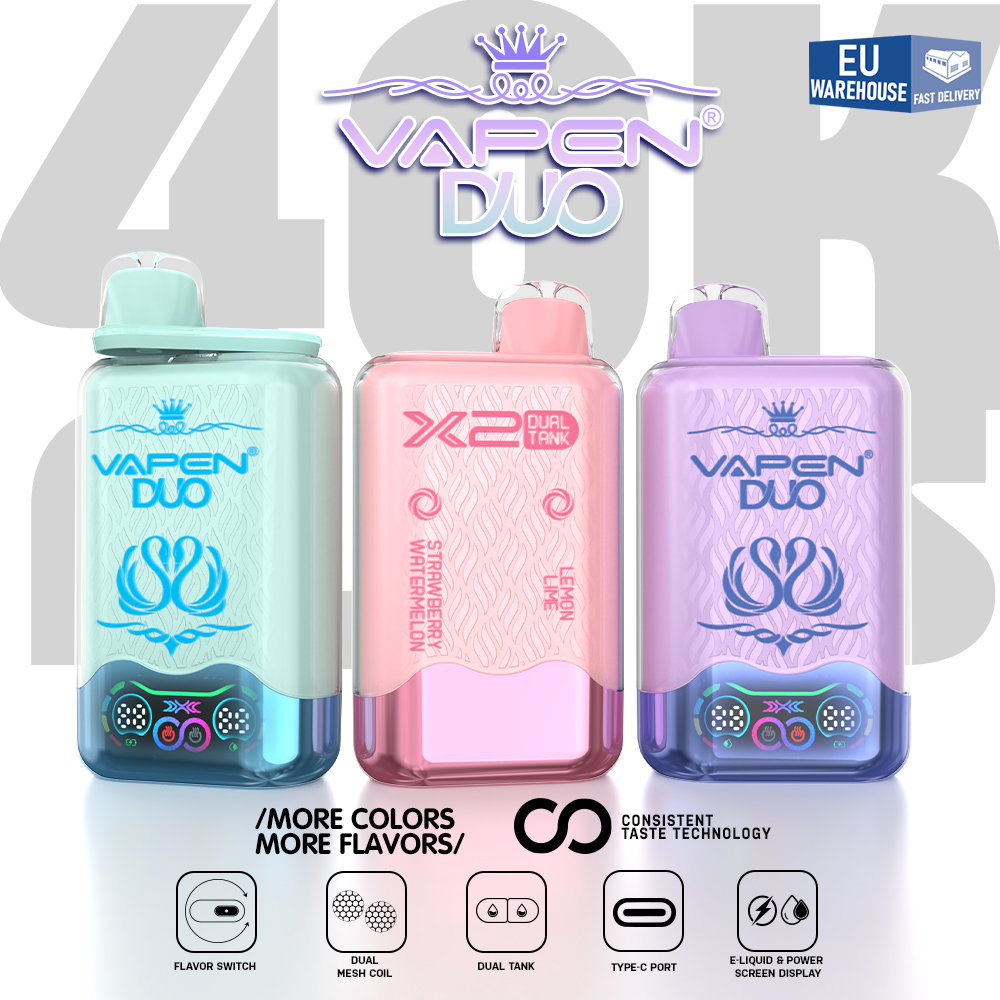 Vapen Duo 40K Puff 2in1 Switch Double 40000 Flavors Disposable Electronic Cigarette Wholesale I Vape Pen