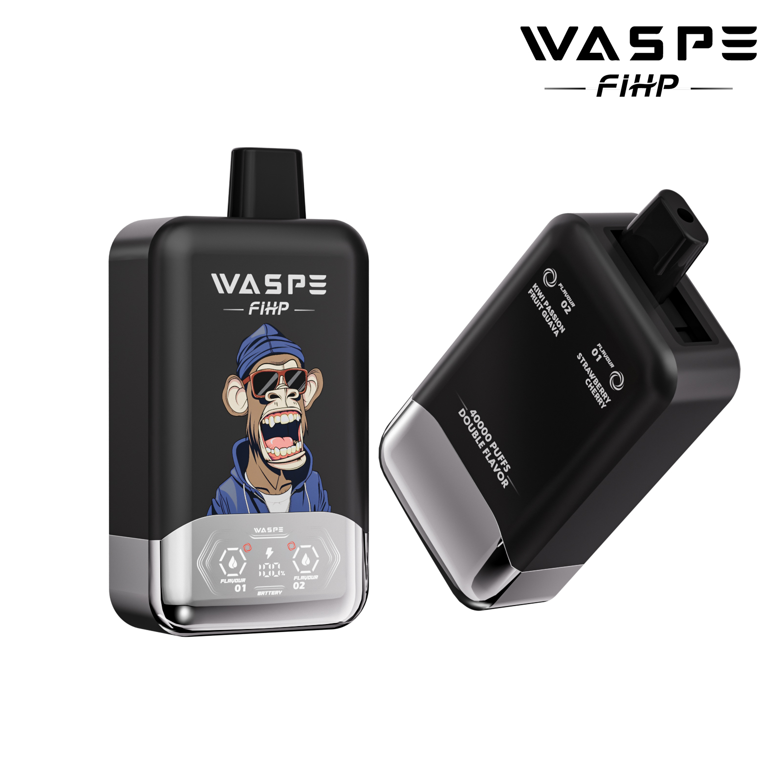 Waspe 40000 Puffs 2 in 1 Vaper Puff Bar Wholesale Disposable Vape Pen E Cigarette  40K Dual Flavors Twins Vapes  Ecigs
