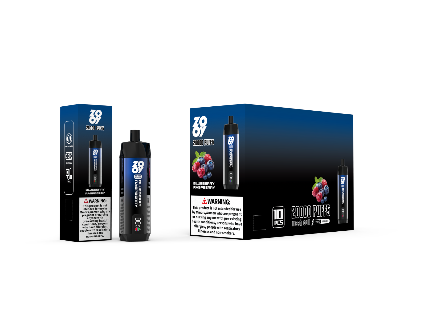 EU Warehouse Wholesale Electronic Cigarette Zooy Vape Shisha 20000 Puff 20K E-CIGS Vaporizer Atomizer Wape Zooy Shisha Flavour Hookah Dual Mesh Coil Disposable Vape