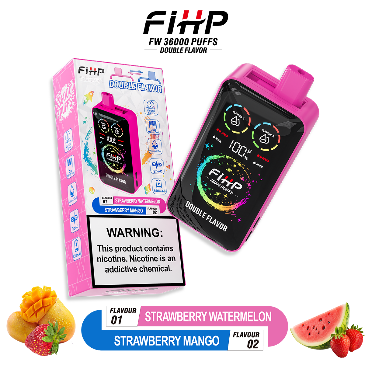  E Vape Fihp Vape 36000 Puffs 36K Puff Waspe Disposable Vape Pen Electronic Cigarette 