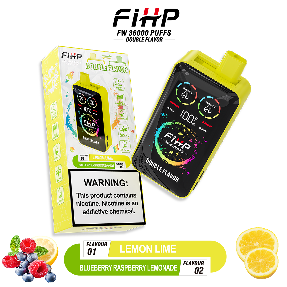  E Vape Fihp Vape 36000 Puffs 36K Puff Waspe Disposable Vape Pen Electronic Cigarette 