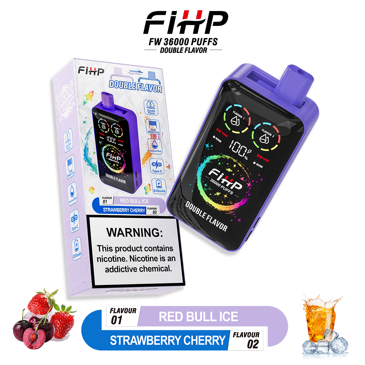  E Vape Fihp Vape 36000 Puffs 36K Puff Waspe Disposable Vape Pen Electronic Cigarette 