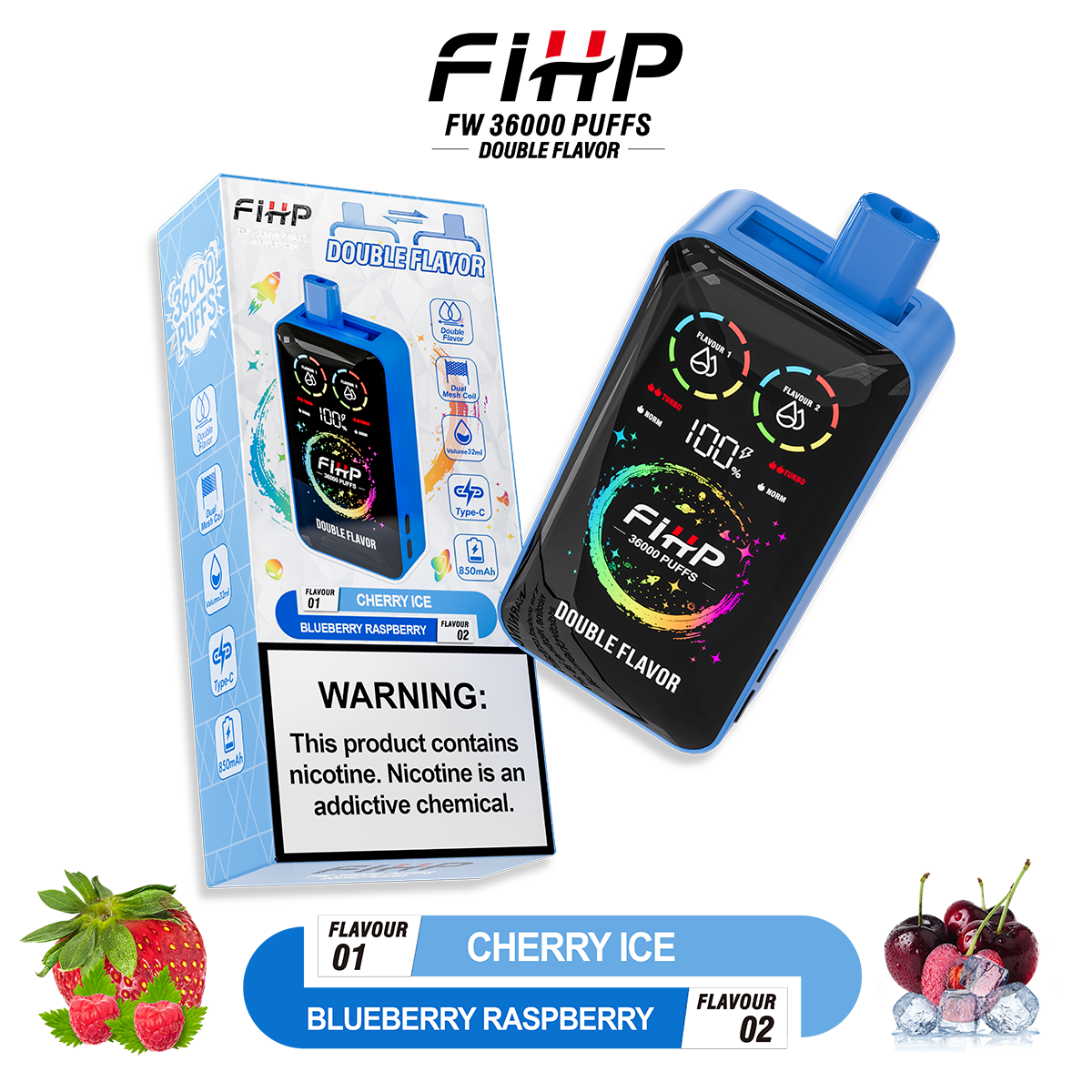  E Vape Fihp Vape 36000 Puffs 36K Puff Waspe Disposable Vape Pen Electronic Cigarette 