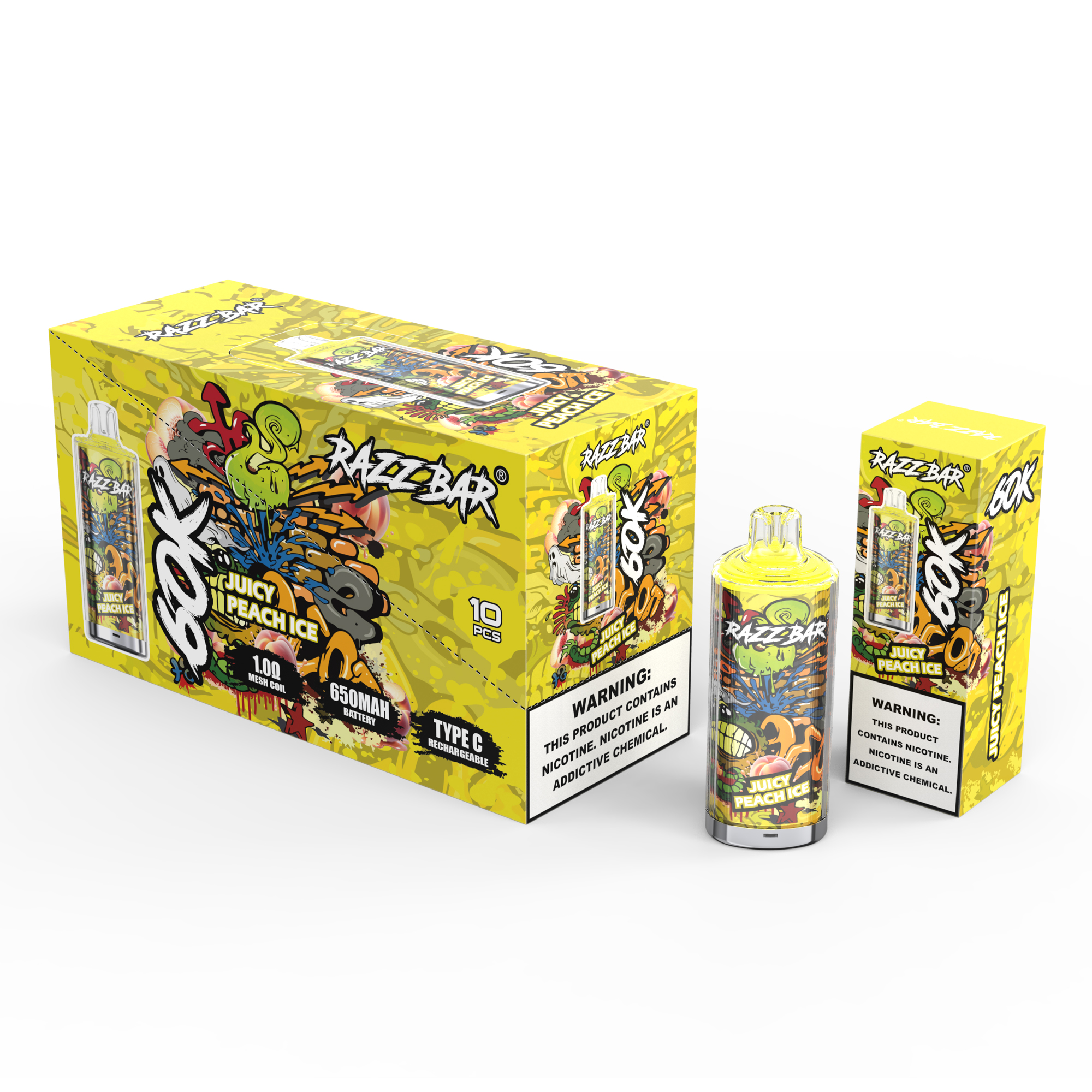  EU Warehouse Crystal Vape Liquid Vaping Vape Pen and Cigarettes Vaper Razz Bar 60000 Puff