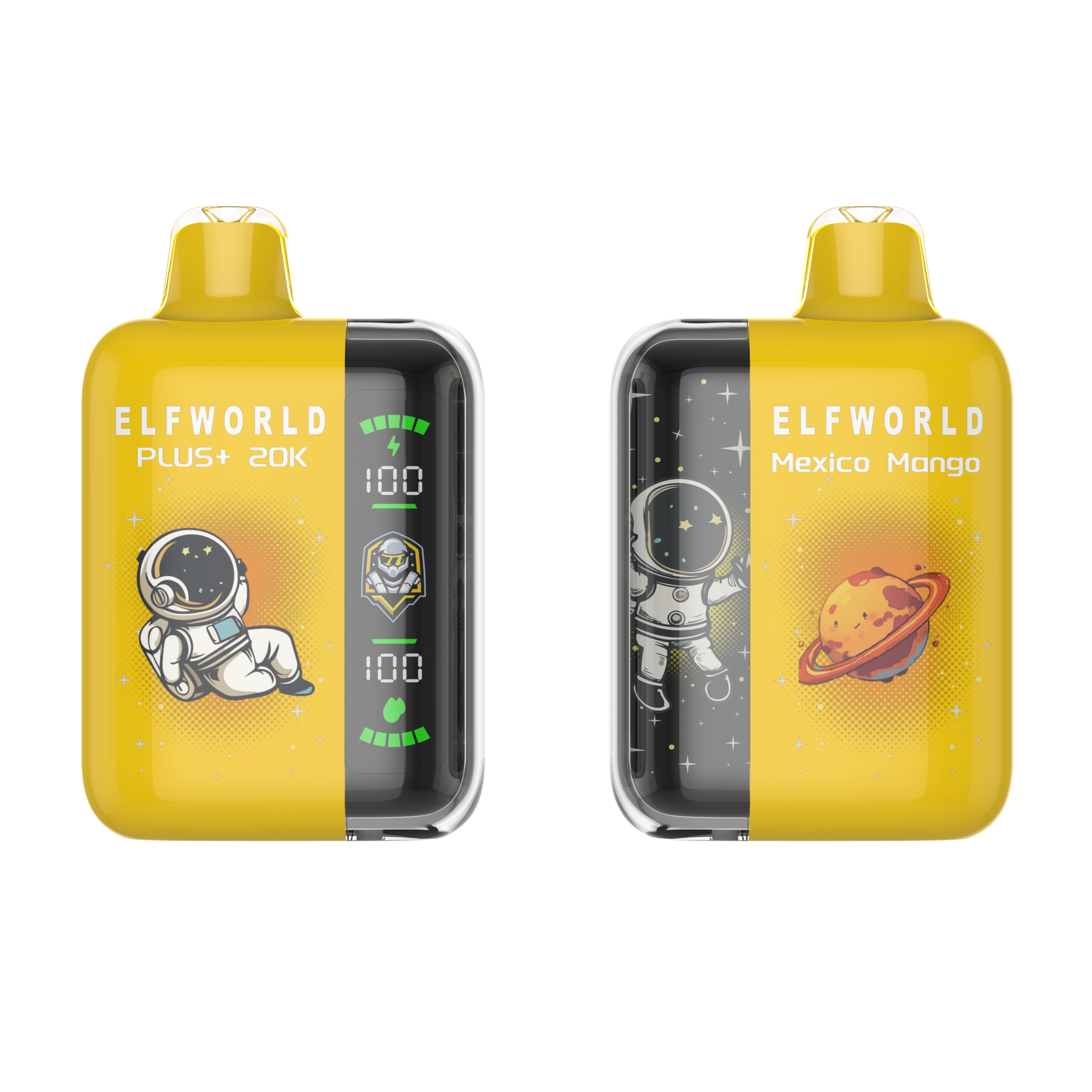  Original New Tech Display Elfworld Plus 20K Pulse Dual Displayors Wholesale Disposable 20000puffs Orion Lost Vaporizer E Cigarette Shisha Dual Mesh Coil Bar Disposable