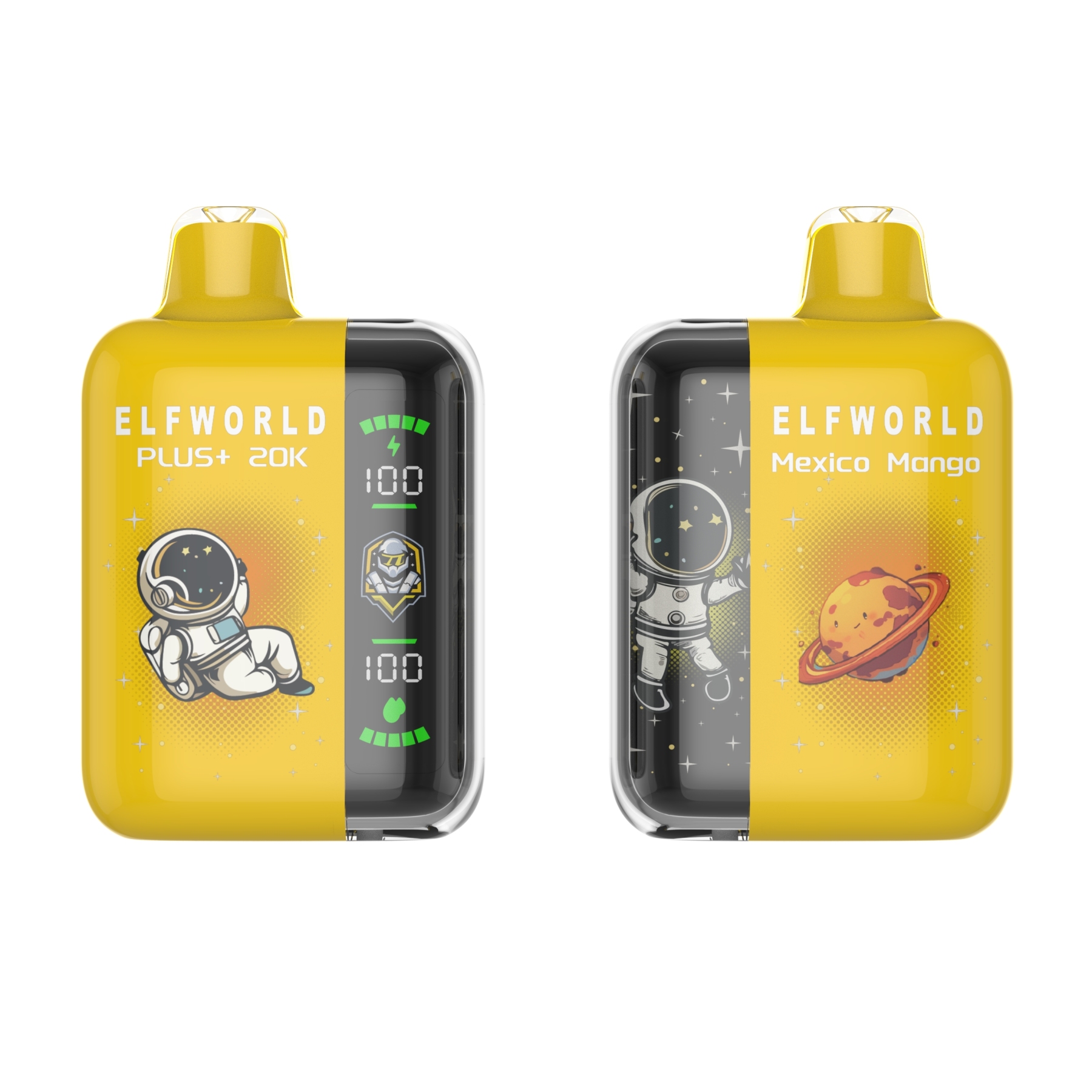  Original New Tech Display Elfworld Plus 20K Pulse Dual Displayors Wholesale Disposable 20000puffs Orion Lost Vaporizer E Cigarette Shisha Dual Mesh Coil Bar Disposable