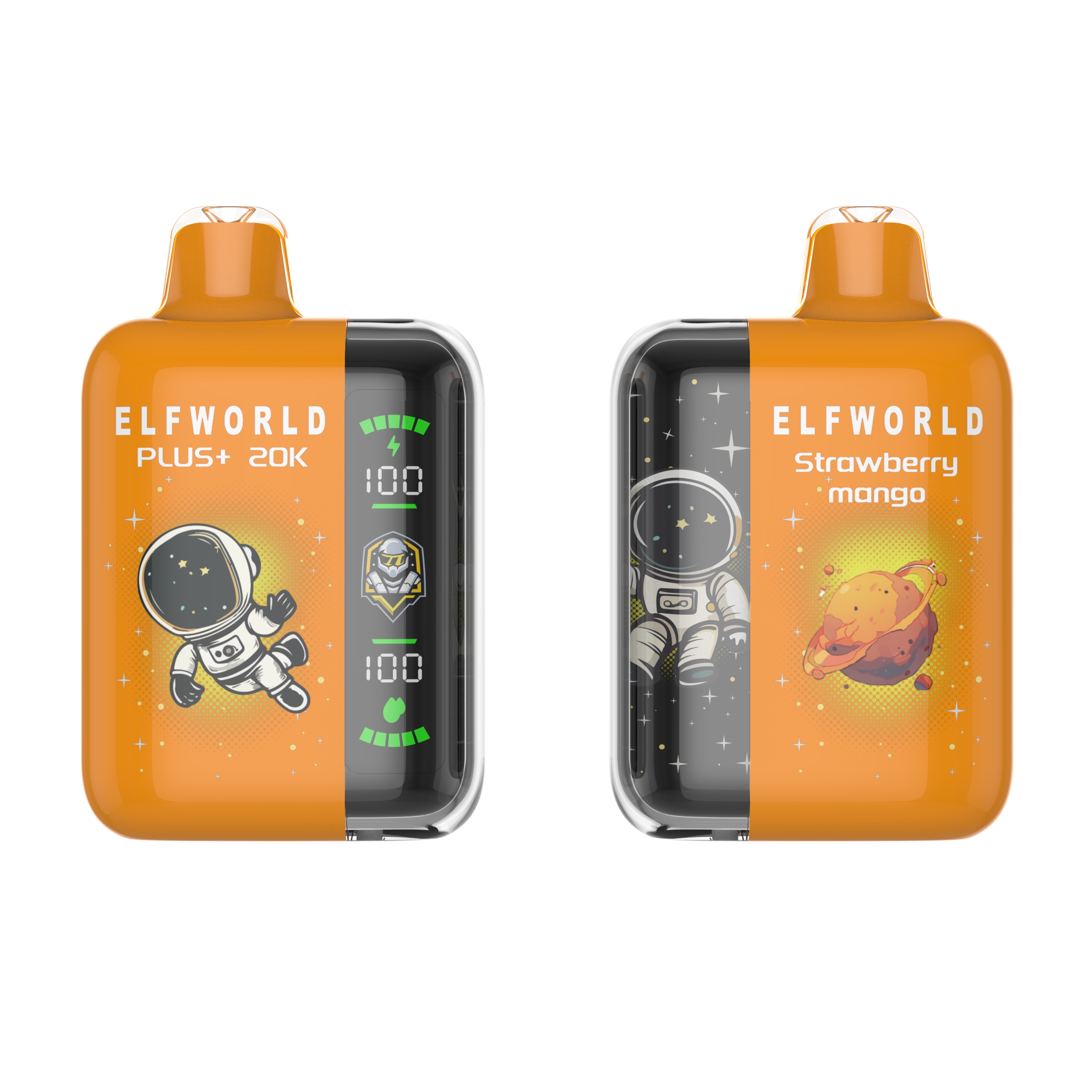  Original New Tech Display Elfworld Plus 20K Pulse Dual Displayors Wholesale Disposable 20000puffs Orion Lost Vaporizer E Cigarette Shisha Dual Mesh Coil Bar Disposable