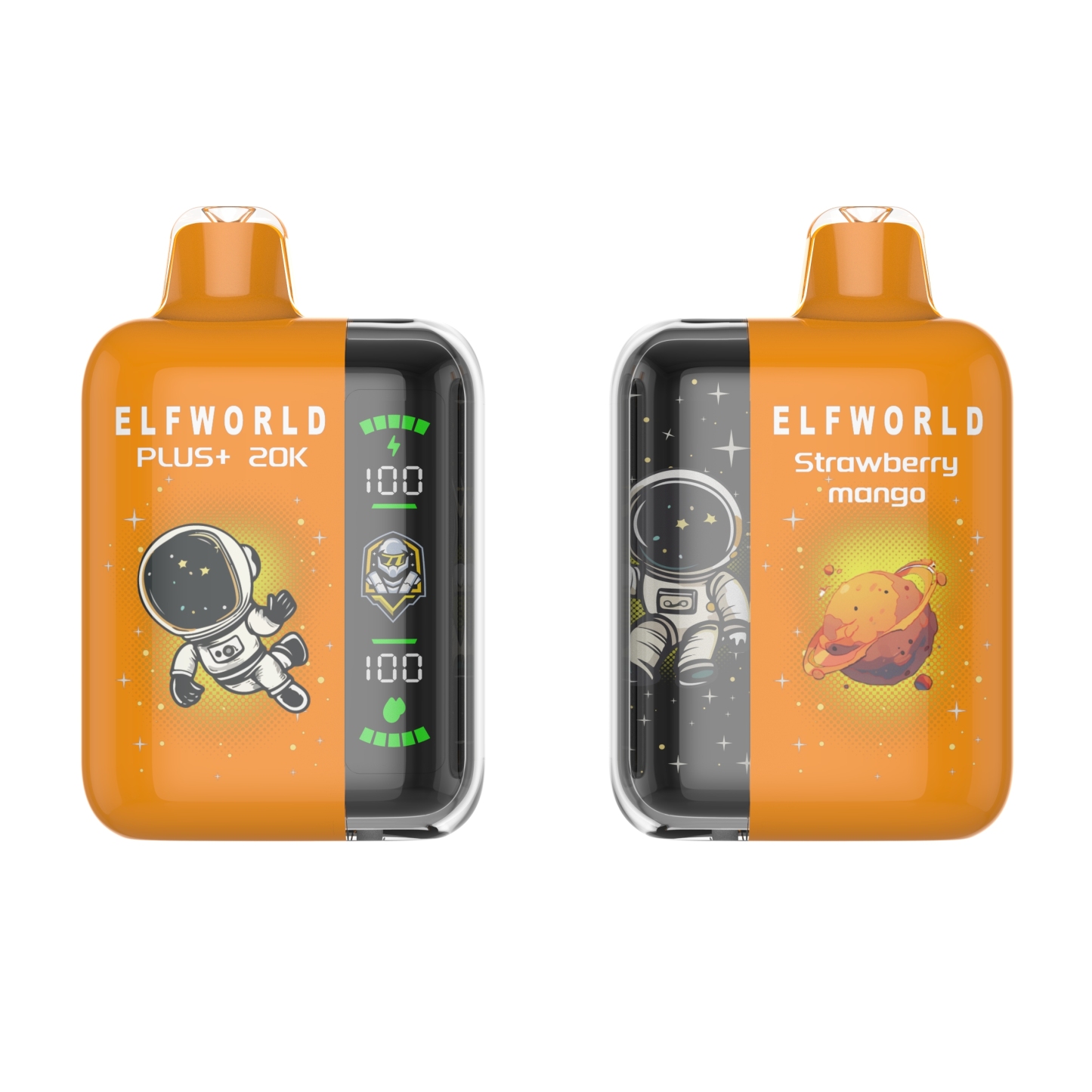  Original New Tech Display Elfworld Plus 20K Pulse Dual Displayors Wholesale Disposable 20000puffs Orion Lost Vaporizer E Cigarette Shisha Dual Mesh Coil Bar Disposable