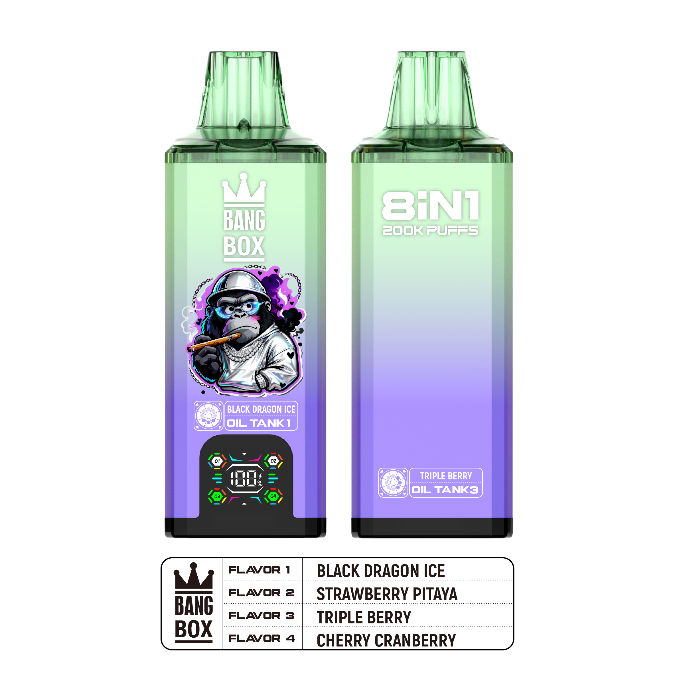 Bang box 200K Puffs 200000 Vaper 8in1 E Cigarettes Vape Pen Tornado 150K Bang 80K 100K 120K 200000 Puffs Bottle Disposable Vape Puffs EU Bang Vape