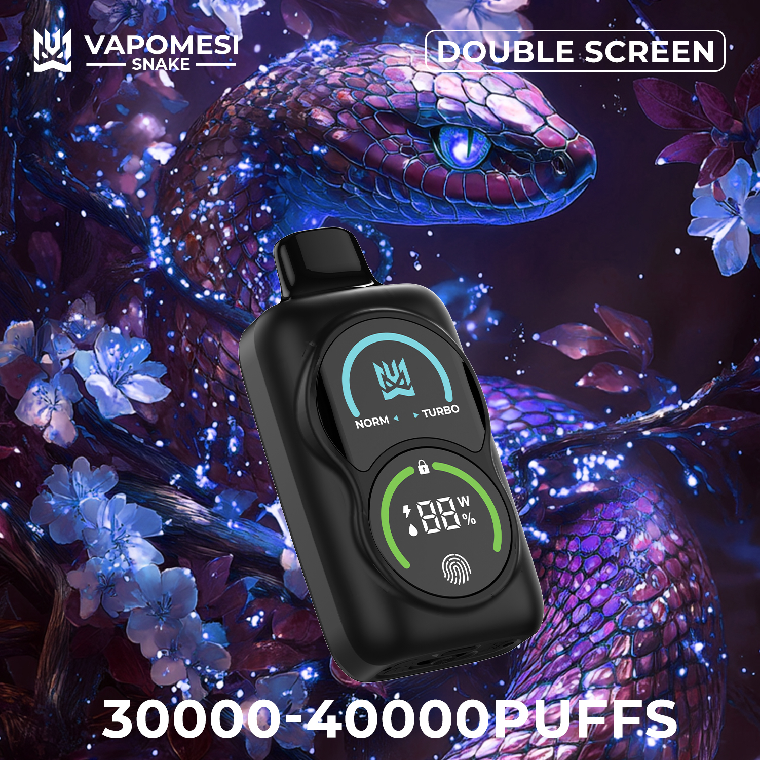 EU Warehouse Vape Electron Cigarette 40000 Puff Bar Shisha Vapomesi Snake Bang 50000 35000 30000 Puffs 40K Blue Razz Cherry Coke Dual Double Fruit Flavors